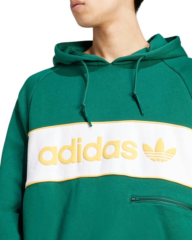 Green and gold adidas hoodie top