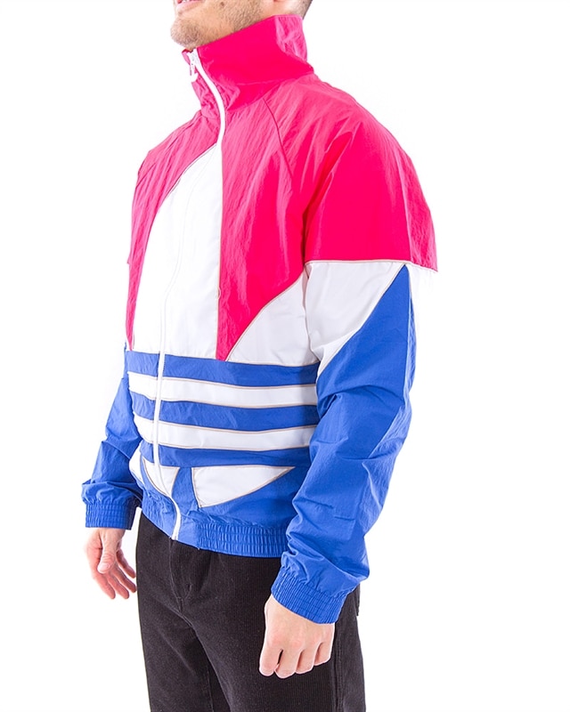 Big trefoil outline woven colorblock track jacket hotsell