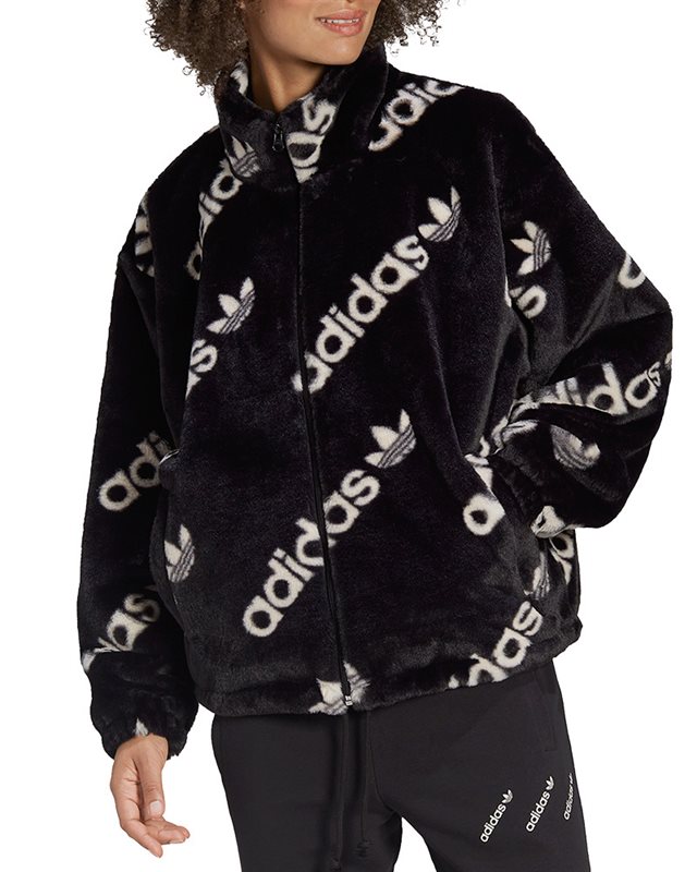 adidas Originals Faux Fur Jacket W HM4885 Black Clothes
