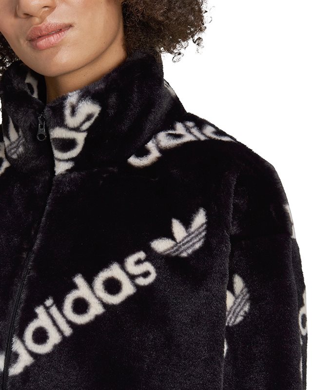 Adidas originals online trefoil fur jacket