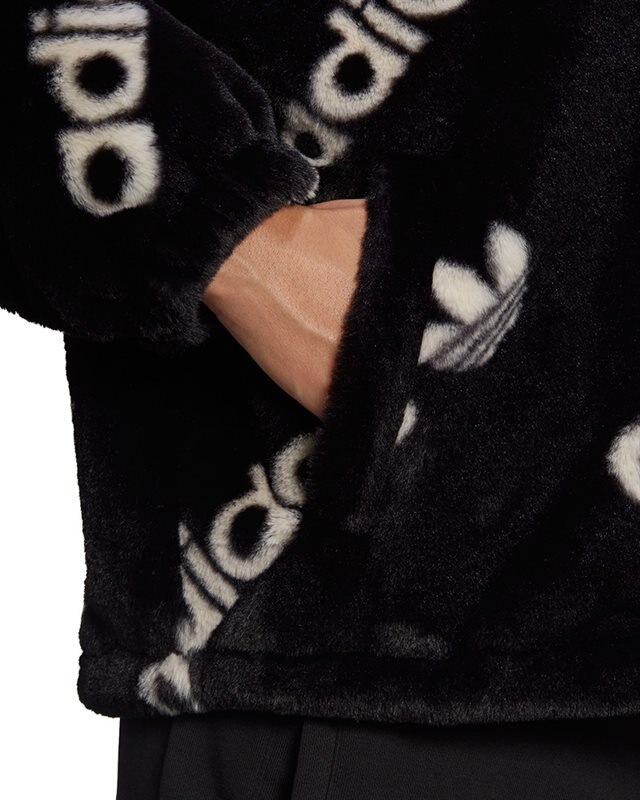 Adidas faux fur jacket store