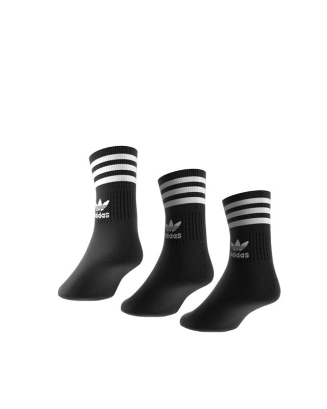 adidas Originals Mid-Cut Crew Socks 3 Pairs | GD3576 | Black | Clothes |  Footish