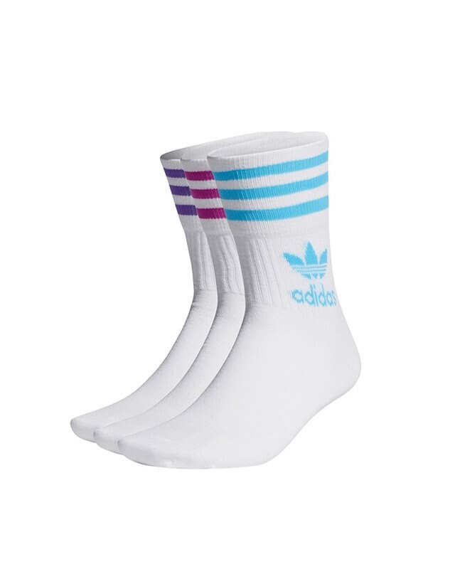 adidas Originals Mid Cut Crew Socks 3 Pairs | HC9551 | Vit | Kläder ...