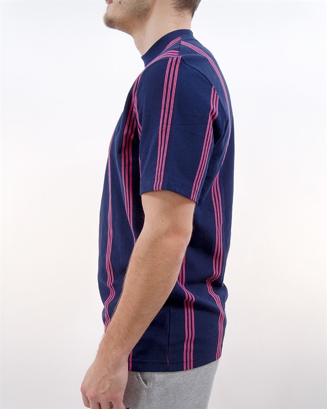 adidas originals stand collar t shirt navy