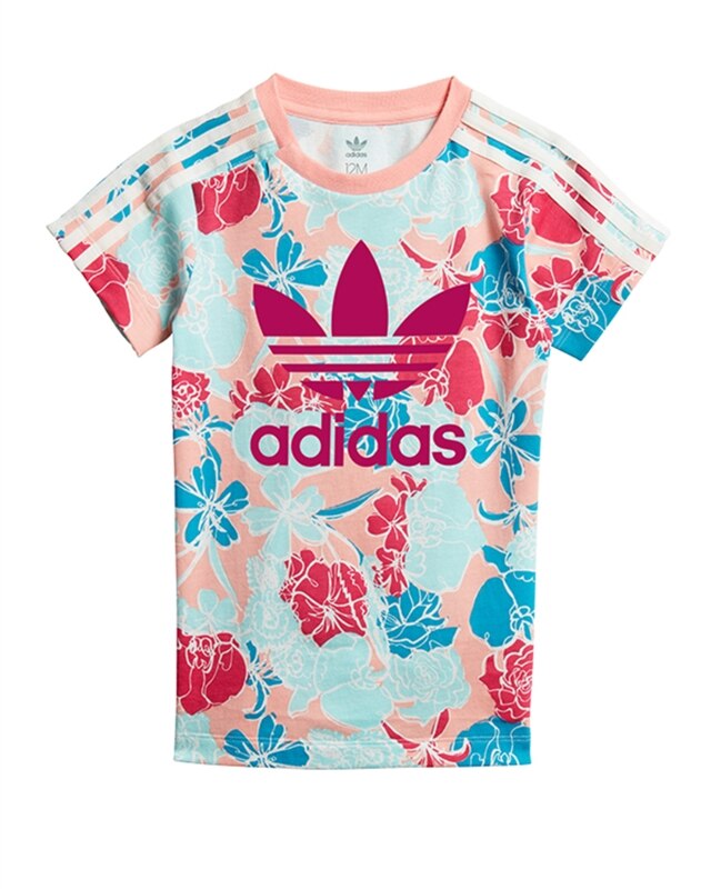 adidas Originals Tee Dress Set FM6694 Pink Clothes Footish