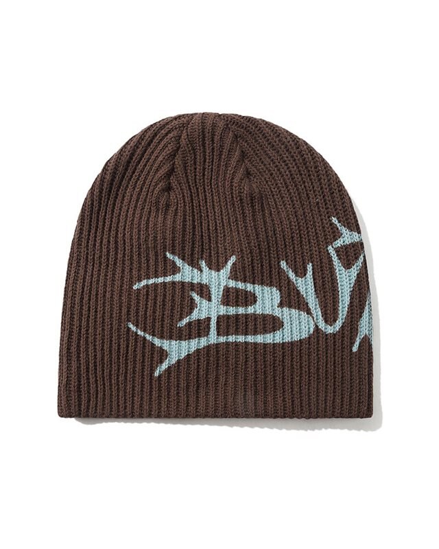 Butter Scrawling Skully Beanie (BG254822-BRWN)