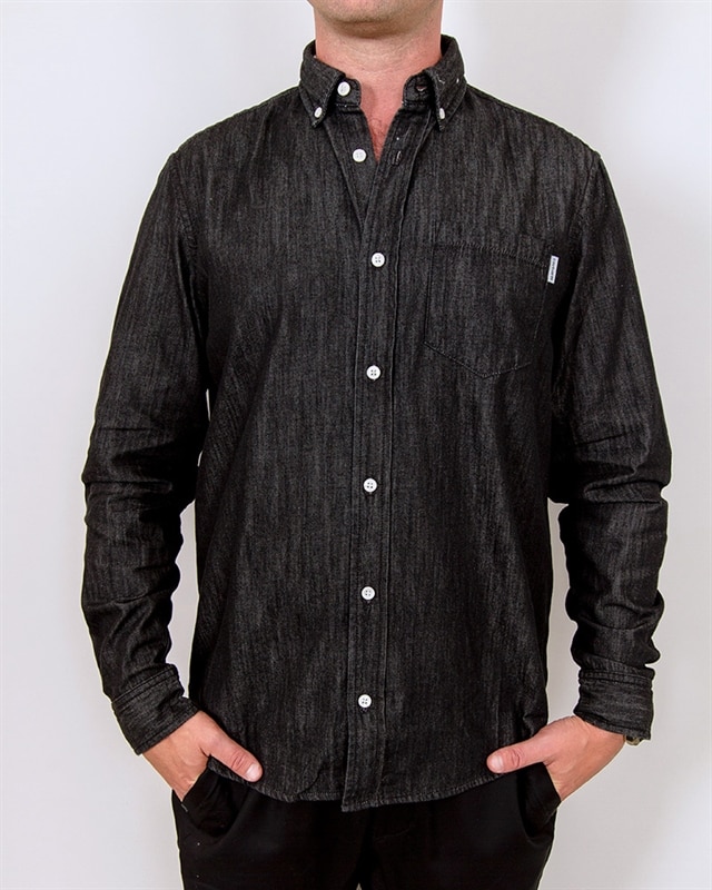 Carhartt WIP L S Civil Shirt I023978.89.02.03 Black Klader Footish