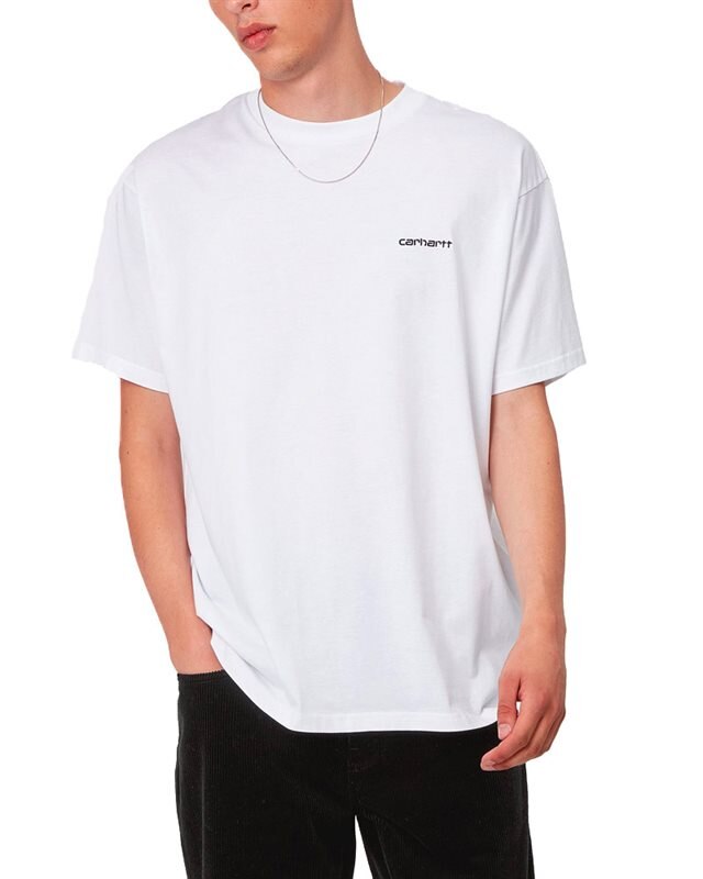 Carhartt WIP S/S Script Embroidery T-Shirt | I030435-00A-XX | Vit ...