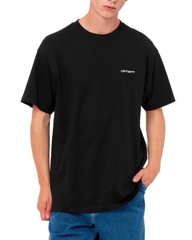Carhartt WIP S/S Script Embroidery T-Shirt | I030435-0D2-XX | Black ...