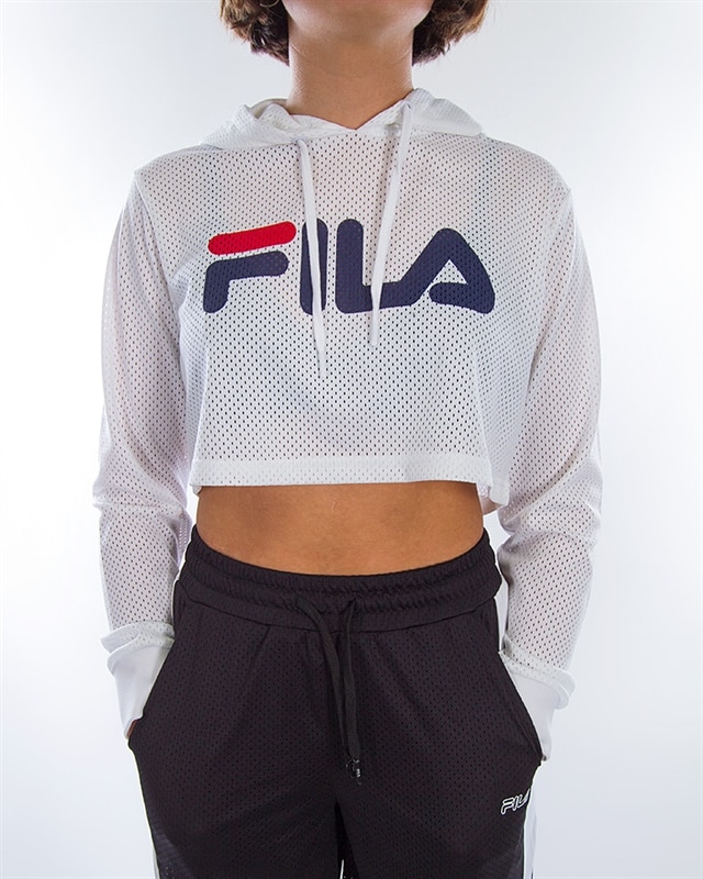 FILA Noemi Crop Hoodie | 684450-001 | White | Kläder | Footish