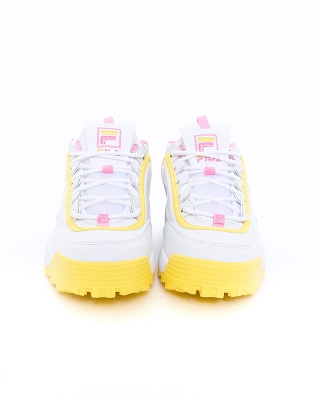 fila disruptor cb low white limelight