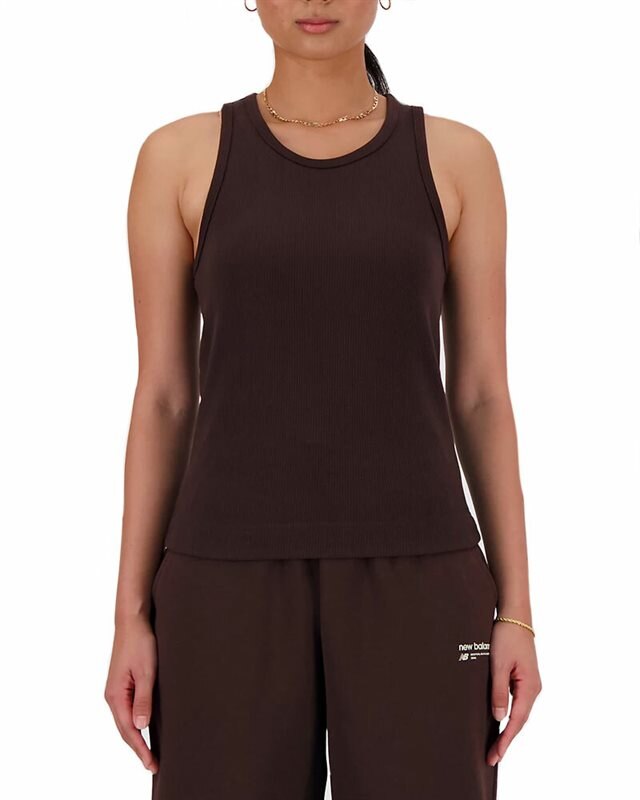 New Balance Linear Heritage Rib Knit Racer Tank (WT33536-KCF)