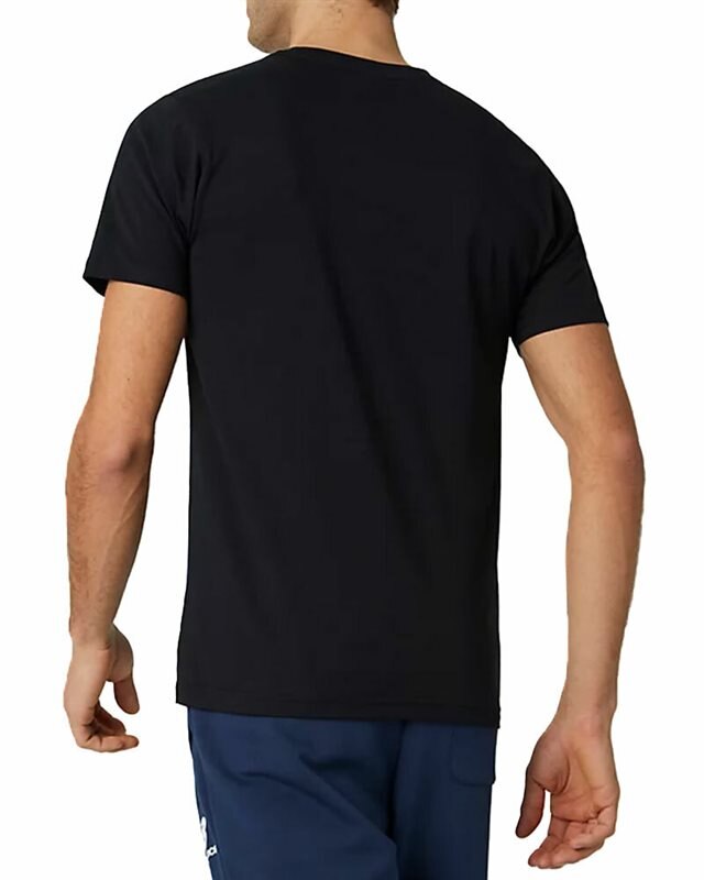 New Balance Stacked Logo Tee | MT01575BK | Black | Clothes | Footish