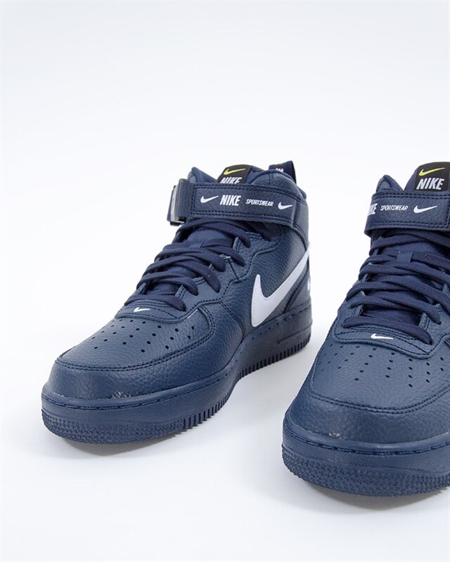 Nike Air Force 1 Mid '07 lv8 Obsidian/White-Black-Tour Yellow - 804609-403