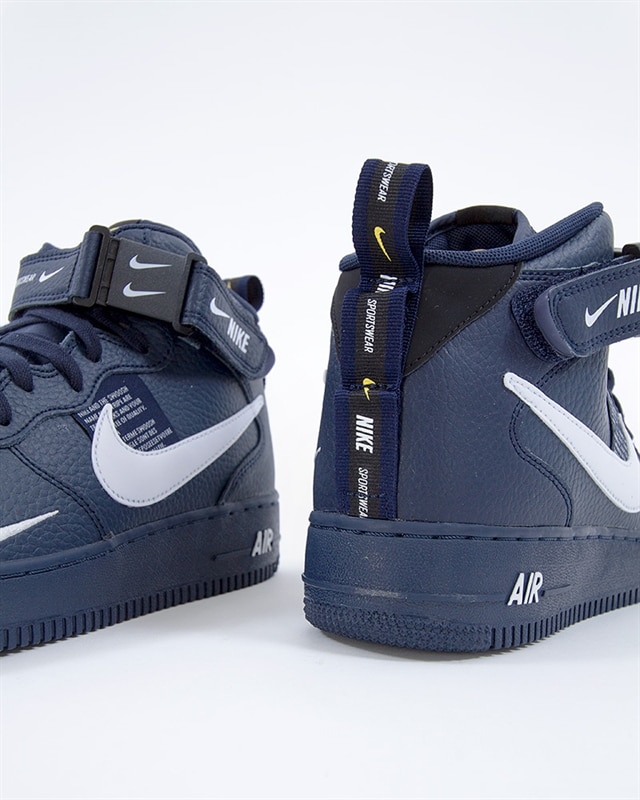 Nike Air Force 1 Mid '07 lv8 Obsidian/White-Black-Tour Yellow - 804609-403