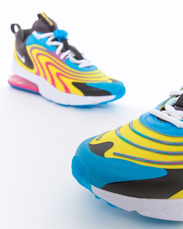 nike air max 270 react eng sneakers in white and yellow