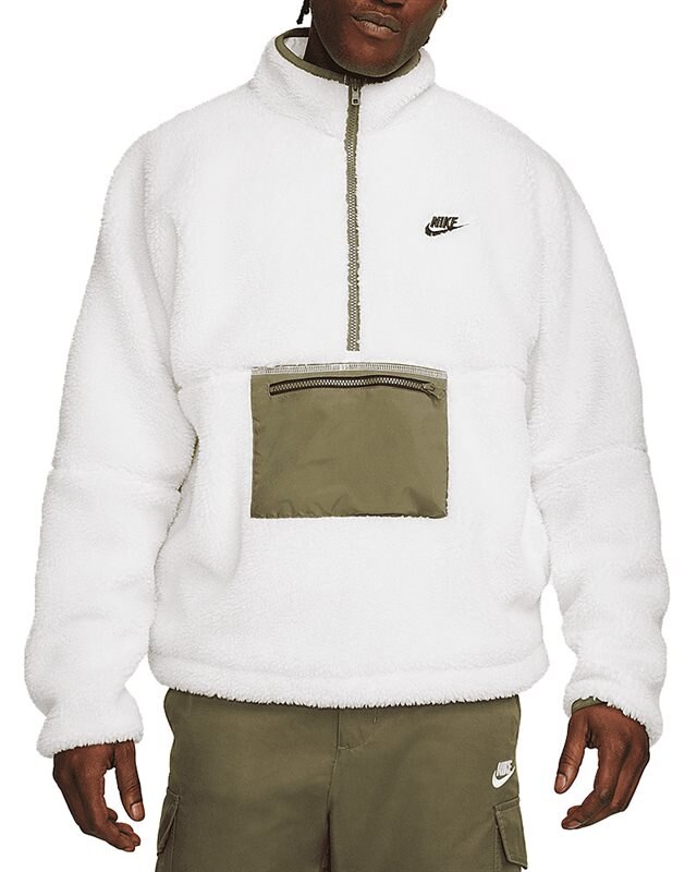 Nike Club Fleece 1 2 Zip Winterized Anorak DQ4880 133 White Clothes Footish