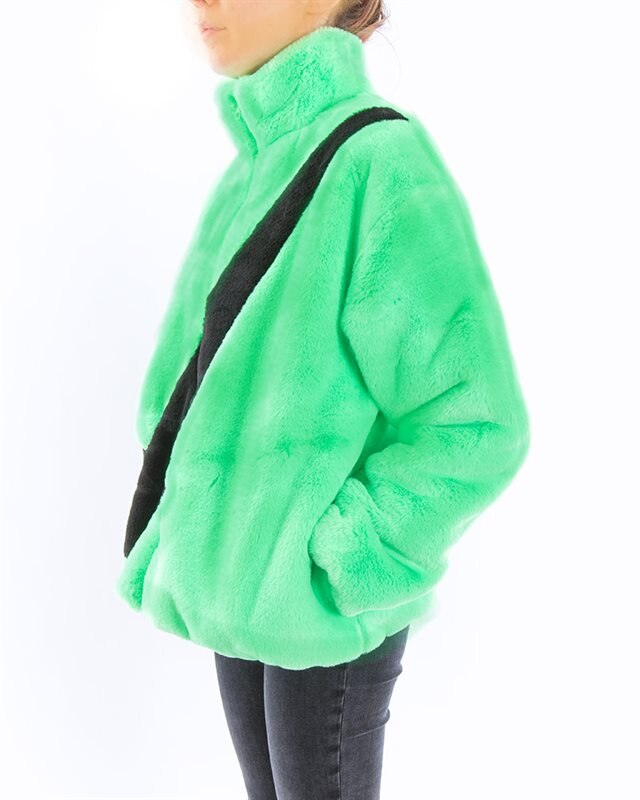 nike green fur jacket