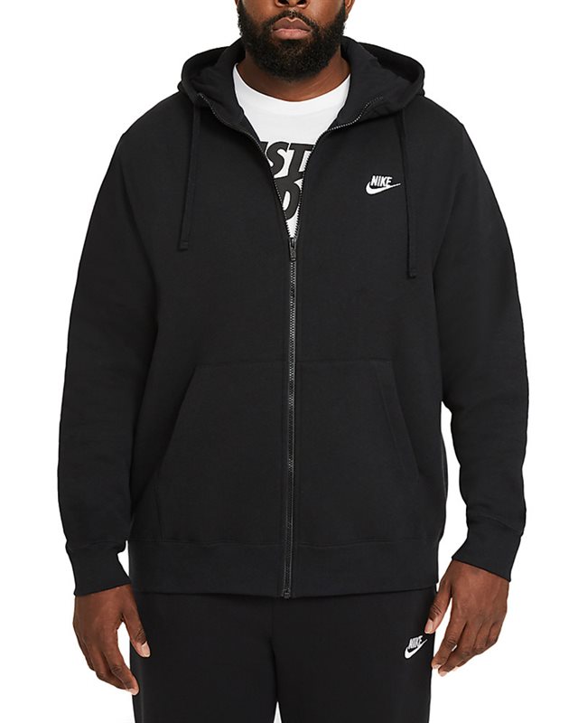 Nike Sportswear Club Fleece Full Zip Hoodie BV2645-010 Black Clothes Footish