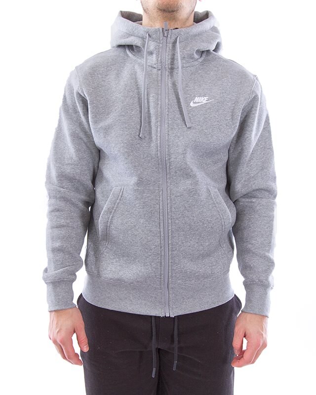 Nike Sportswear Club Fleece Full Zip Hoodie | BV2645-063 | Grå | Kläder ...