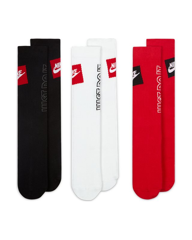 Nike Sportswear Everyday Essential Crew Socks (3 Pairs) (DA2583-904)