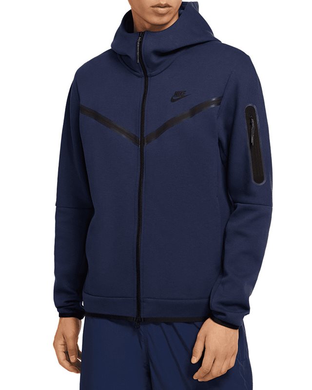 Nike Sportswear Tech Fleece Full Zip Hoodie CU4489-410 Blue Clothes Footish