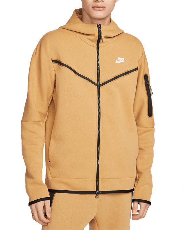 Nike Sportswear Tech Fleece Full-Zip Hoodie CU4489-722 Brown Clothes Footish