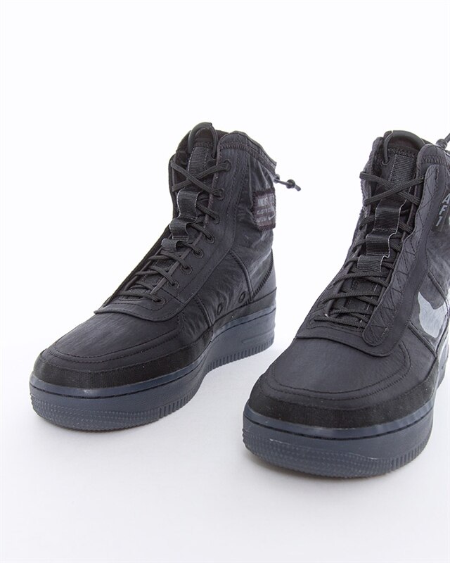 nike black air force 1 shell sneakers