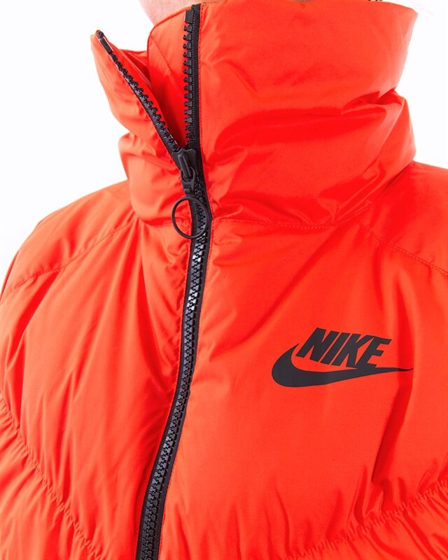 nike puffer jacket women's orange