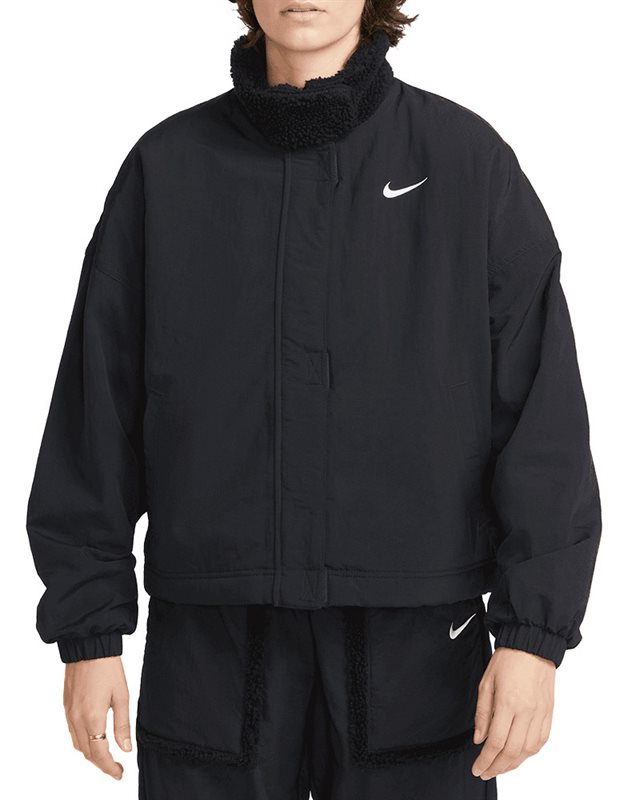 Nike Wmns Sportswear Essential Woven Fleece-Lined Jacket (DQ6846-010)