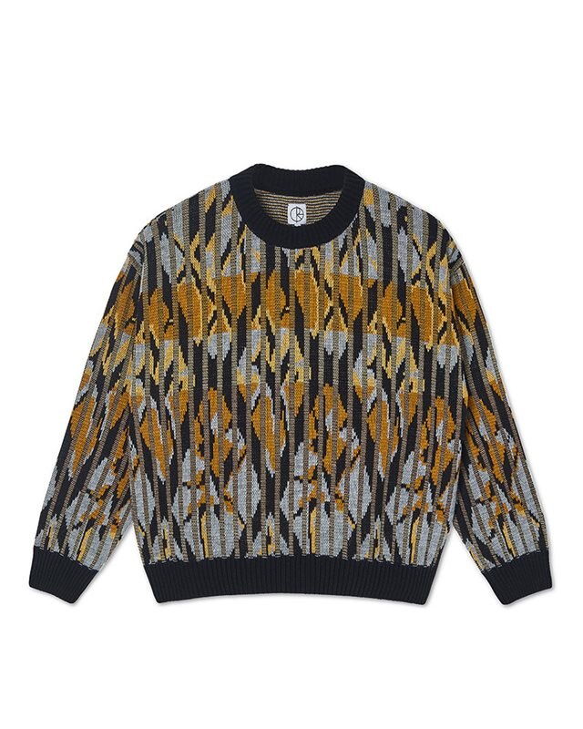 Polar Skate Co Paul Knit Sweater (PSC-W21-PAULKNITSWEAT-BLKYLLW)