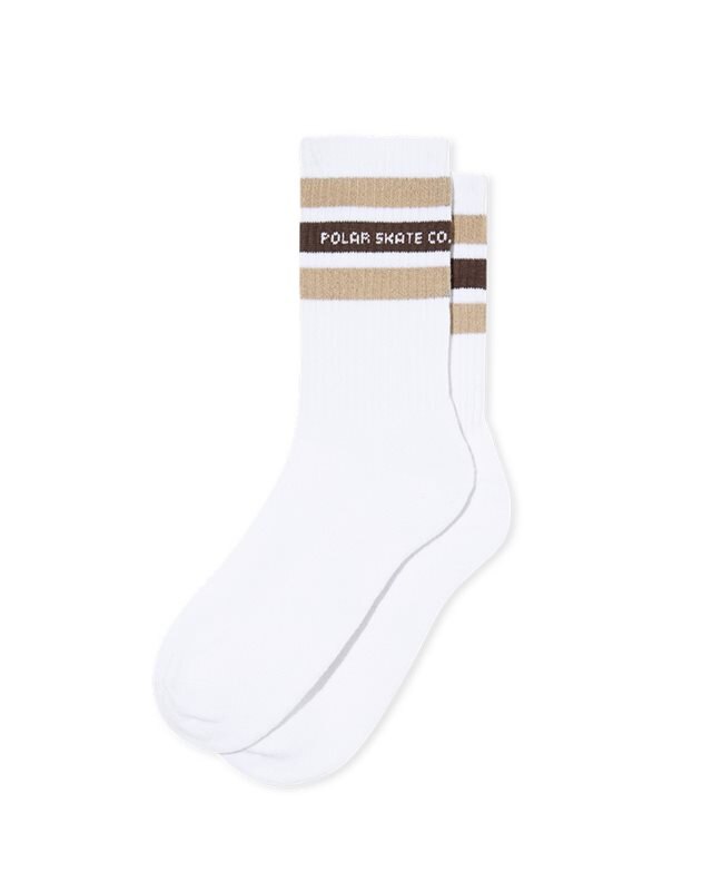 Polar Skate Co Rib Socks Fat Stipe (PSC-SS26-RIBSOCKS-BEIGE)