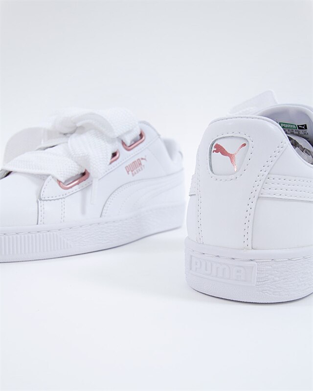 Puma Basket Heart Leather 367817 01 White Sneakers Skor Footish