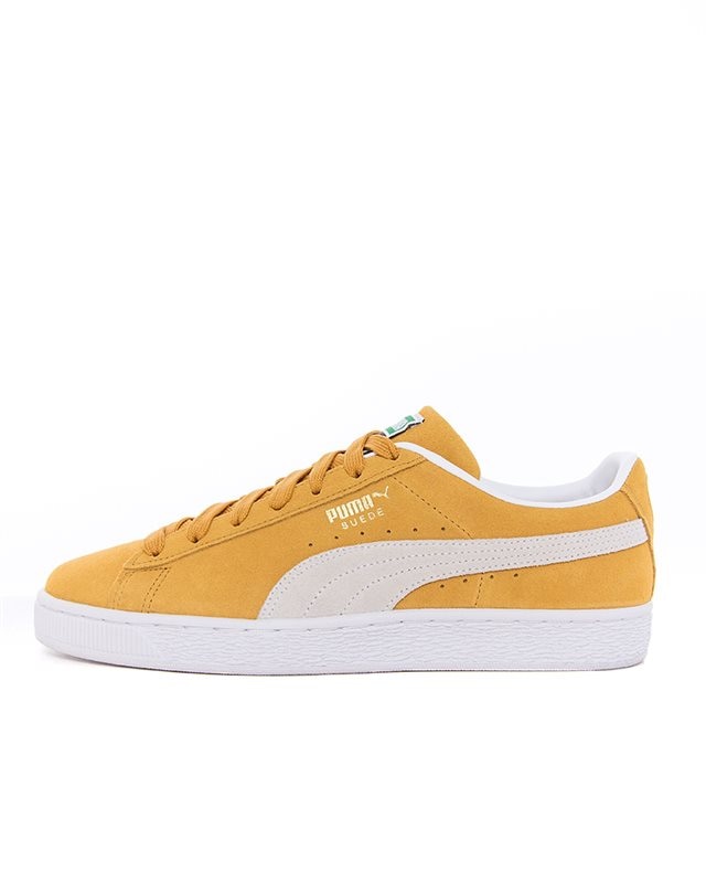 puma suede yellow shoes