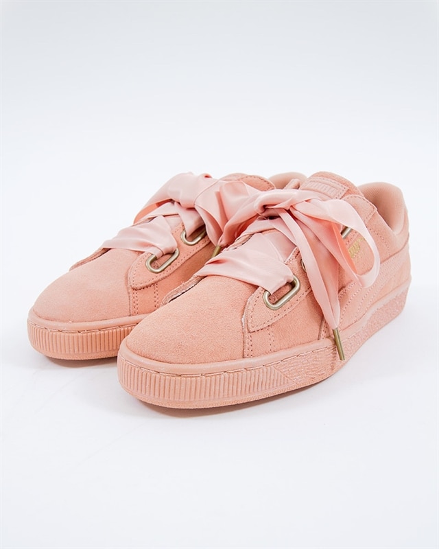 Puma suede heart satin pink store
