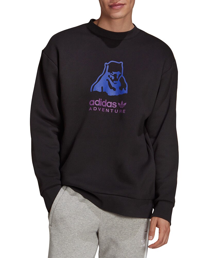 adidas originals large logo crew sweatshirt