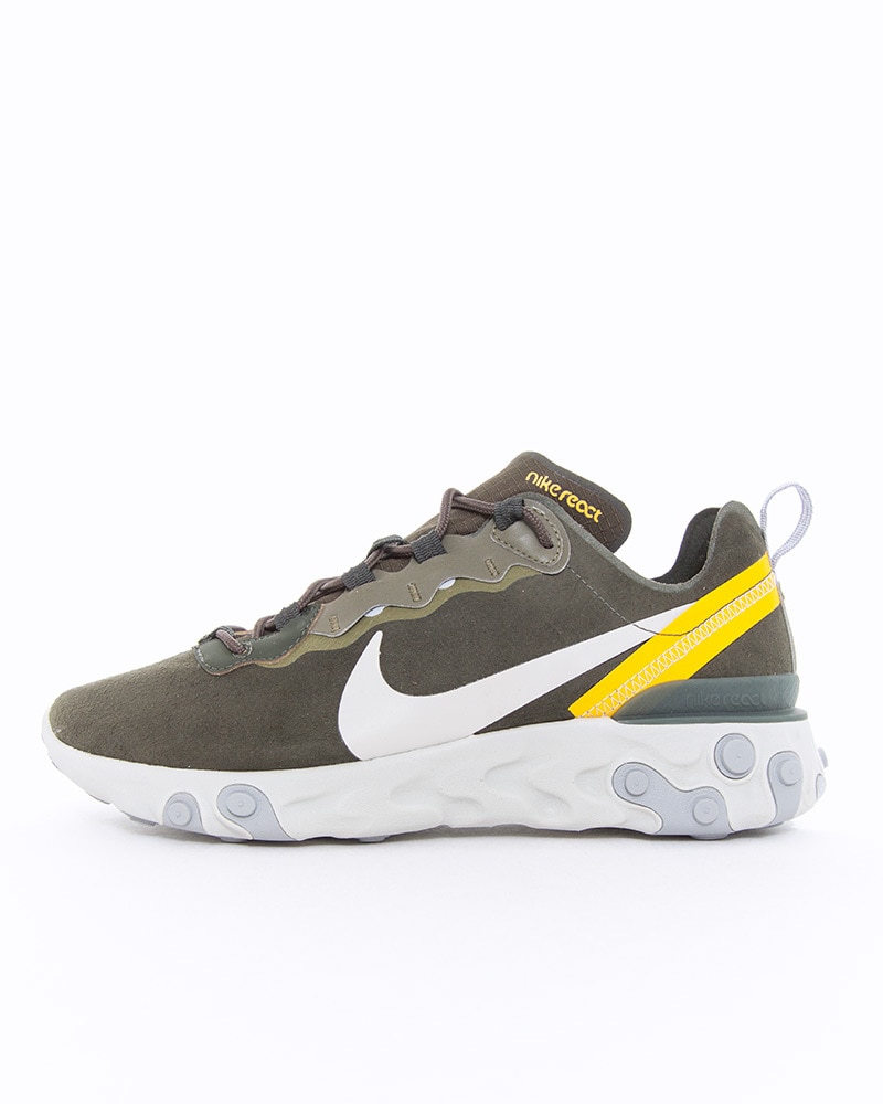 Nike React Element 55 CQ6366 300 Green Sneakers Skor Footish