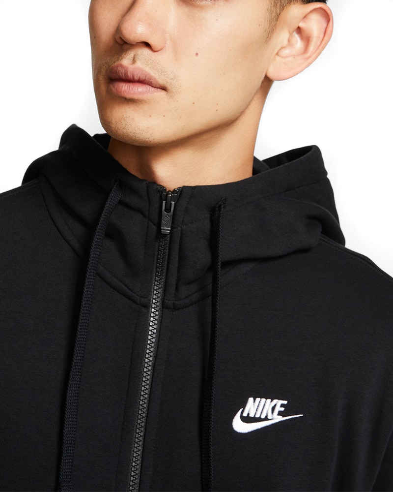 Nike Sportswear Club Full Zip Hoodie | BV2648-010 | Black | Clothes ...