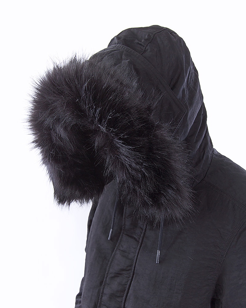 Nike Parka BV4751 Czarny Loose Fit - Czarne parki mÄskie Nike, na zimÄ, m, bez wzorÃ³w. W 