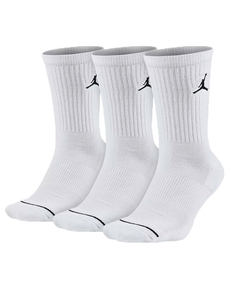 Nike Unisex Jordan Jumpman Crew Socks (3 Pack) | SX5545-100 | White ...