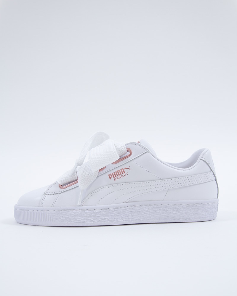 Puma basket heart leather white on sale