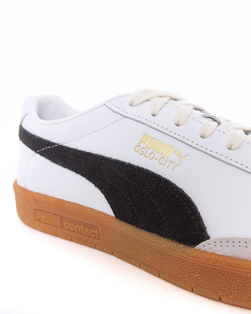 puma oslo femme trainers with in white and tan