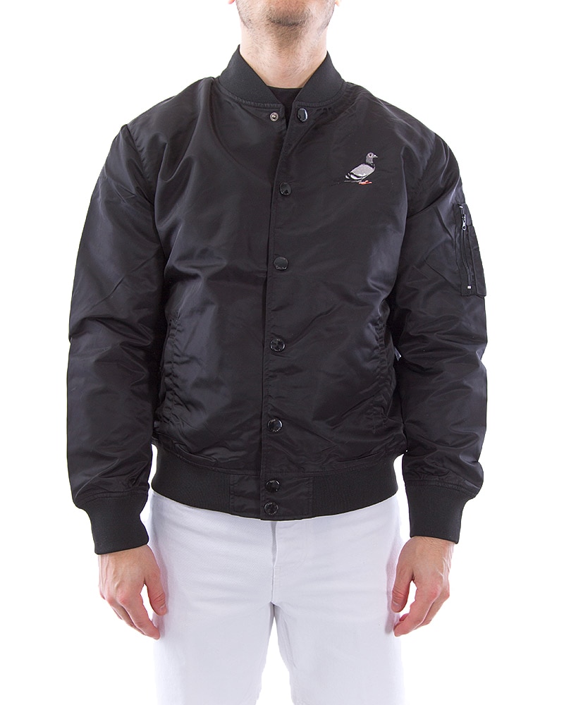 Staple Pigeon Logo Bomber Jacket 2101O6470 Black Clothes