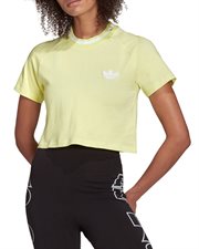 Adidas originals reveal your voice discount ribbed side tape cropped tee