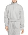 Nike Wmns Sportswear Phoenix Fleece Oversized 1/2-Zip Crop Sweatshirt (DQ5767-063)